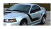 1999-03 Mustang Hood Decal with Boss Side Stripe Kit - Flat Hood
